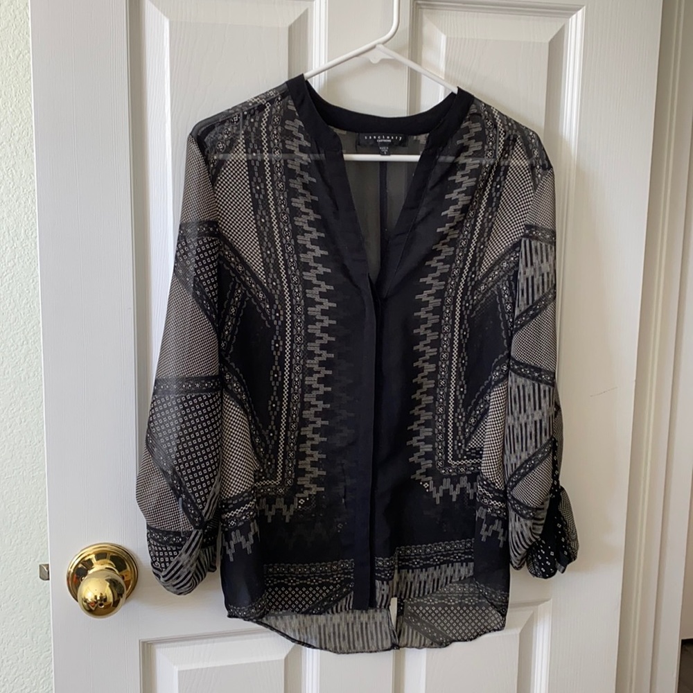 Sanctuary Sheer Black Top